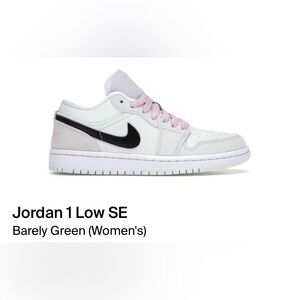 Jordan 1 Low SE Barely Green Sneakers